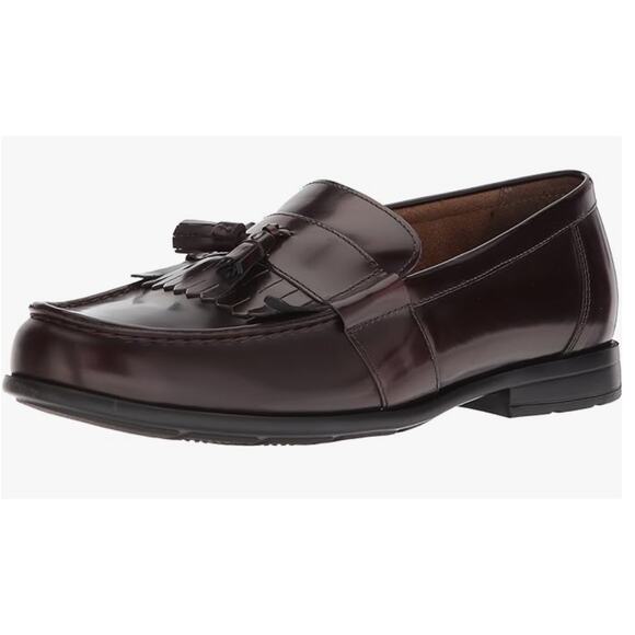 Nunn Bush Men Denzel Moc Toe Kiltie Tassel  Loafer KORE Comfort , Burgundy, 8 - Picture 1 of 12